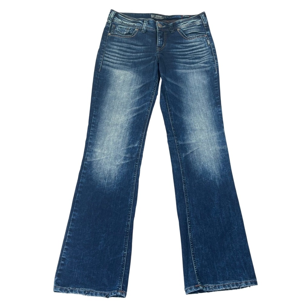 Silver Jeans Suki Slim Boot Jeans‎ Blue Super Stretch Western Denim Dark 29